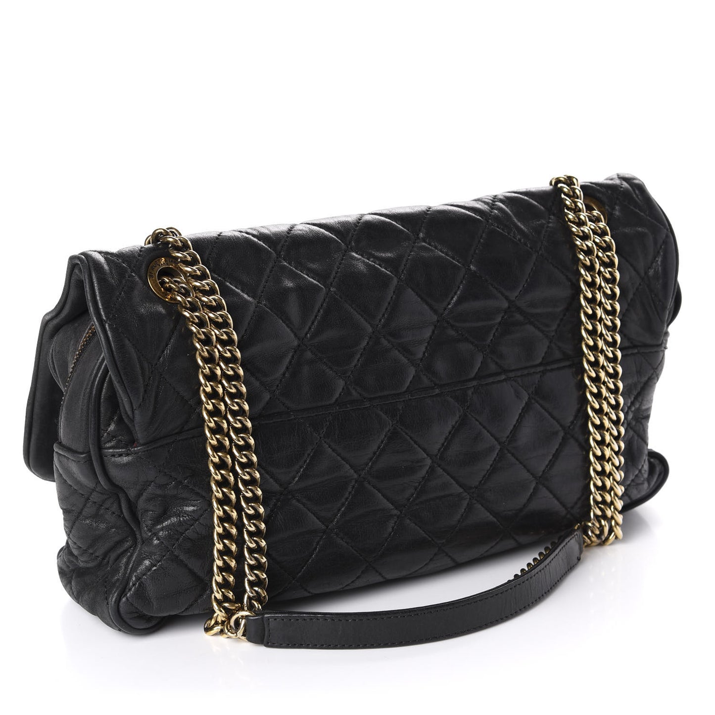Iridescent Calfskin Quilted Maxi Shiva Flap Black