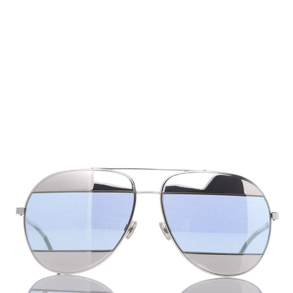 Christian Dior Split 1 Aviator Sunglasses Silver Blue 2 of 6