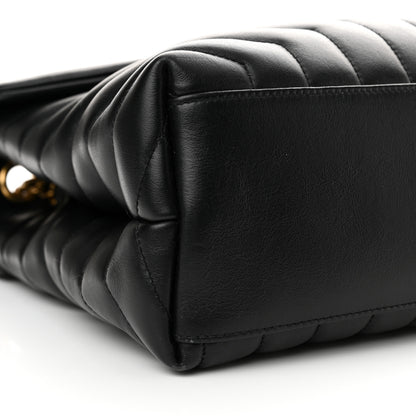 Saint Laurent Calfskin Y Quilted Monogram Medium Loulou Chain Satchel Black 9 of 11