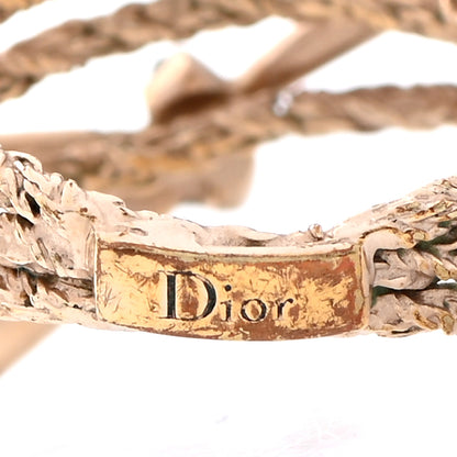 Christian Dior Metal Crystal Ring M Gold 4 of 6