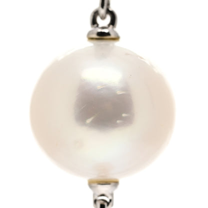 David Yurman Sterling Silver Diamond Pearl Five Station Pave Drop Earrings 7 of 9