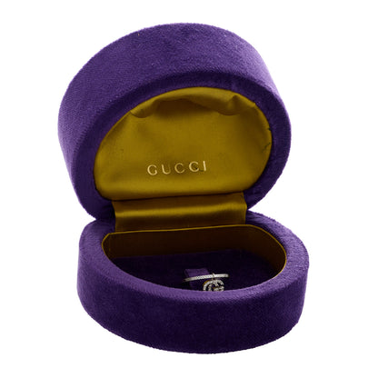 Gucci 18K White Gold Diamond Running G Charm Ring 51 5.75 7 of 7