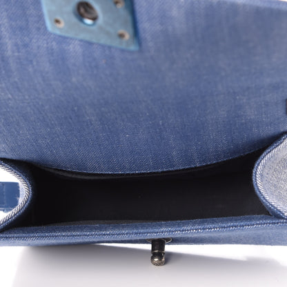 Chanel Denim Chevron Small Boy Flap Light Blue 6 of 14
