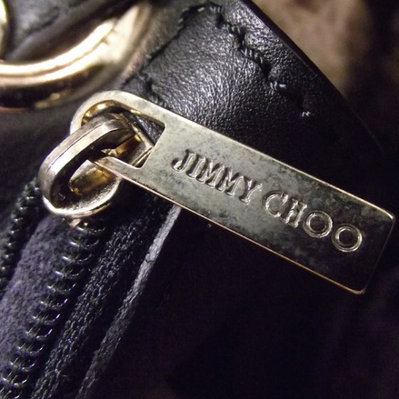 Jimmy Choo Crushed Patent Shearling Trim Riki Bag 11 of 11