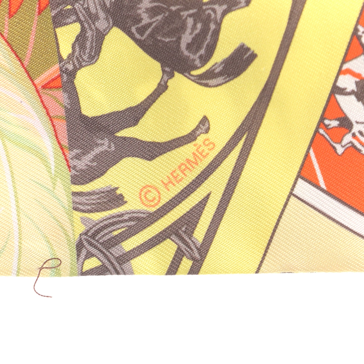 Silk Cheval Phoenix Twilly Orange Jaune Vif Vert