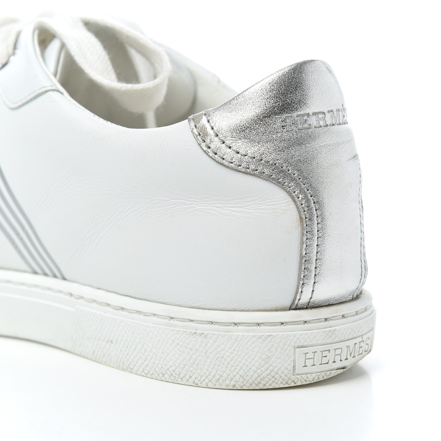 Nappa Womens Avantage Sneakers 39.5 White Argent