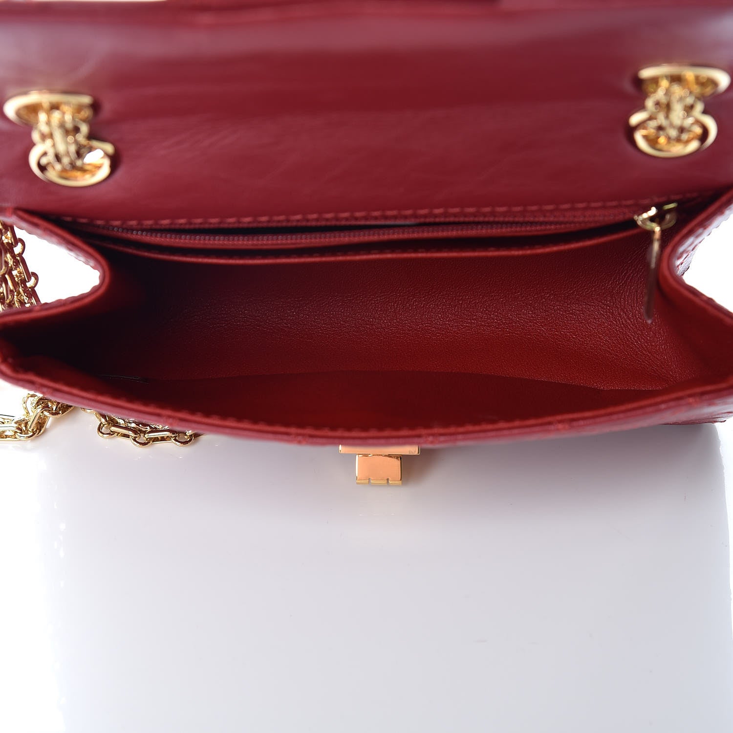 Chanel Aged Calfskin Quilted 2.55 Reissue Mini Flap Red 7 of 10