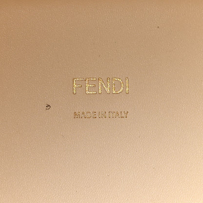 Fendi Vitello King Ceylon Plexiglass Woven Logo Debossed Medium Fendi Sunshine Shopper Tote White Ice 6 of 16