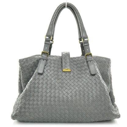 Bottega Veneta Leather Intrecciato Medium Roma Tote Ferro Gray 4 of 9