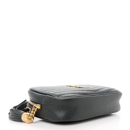 Saint Laurent Grain De Poudre Matelasse Monogram Mini Lou Camera Bag Black 5 of 11