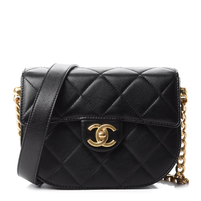 Chanel Calfskin Quilted Moon Messenger Black 1 of 11