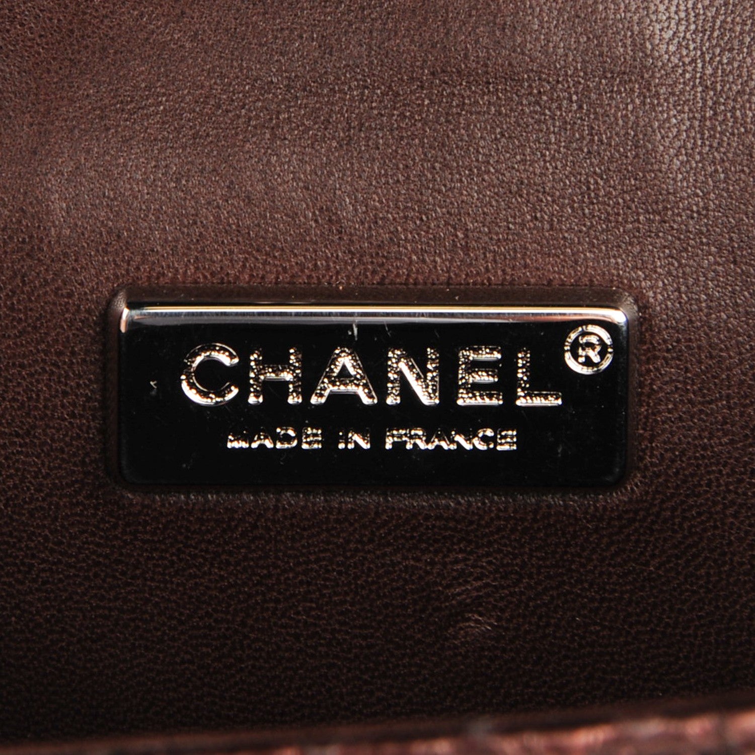 Chanel Metallic Python Sequin Medium Double Flap Dark Brown 6 of 9