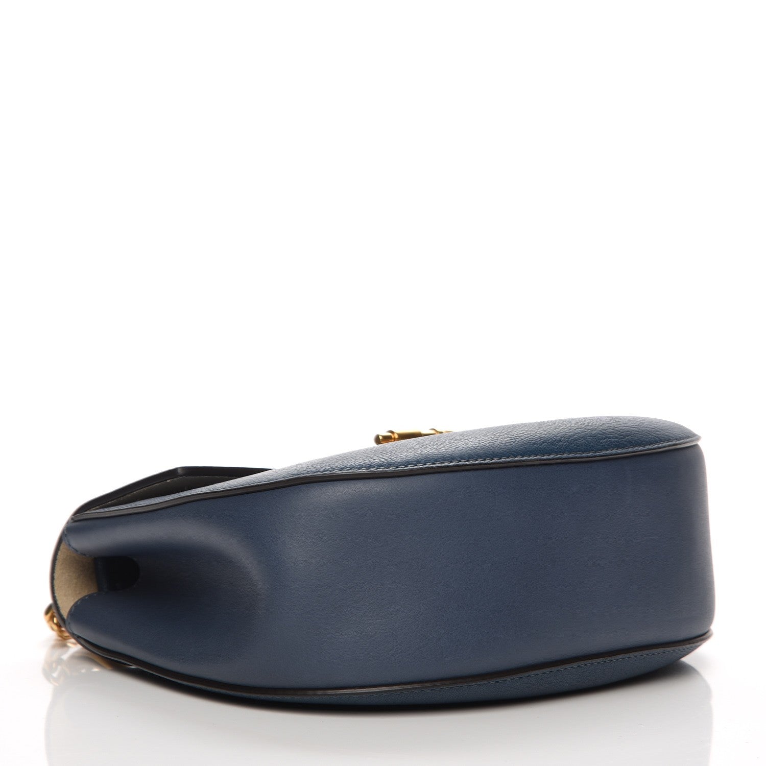Chloe Grained Lambskin Drew Shoulder Bag Denim Blue 4 of 7