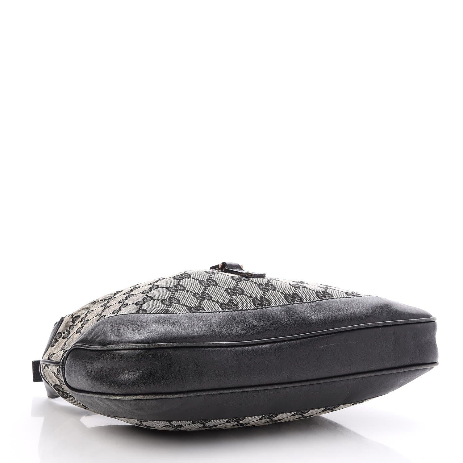 Gucci Denim Monogram Small Jackie O Hobo Black 4 of 15