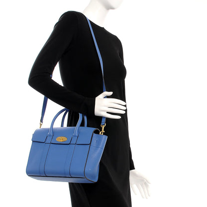 Mulberry Classic Grain Calfskin Small Bayswater Porcelain Blue 2 of 10
