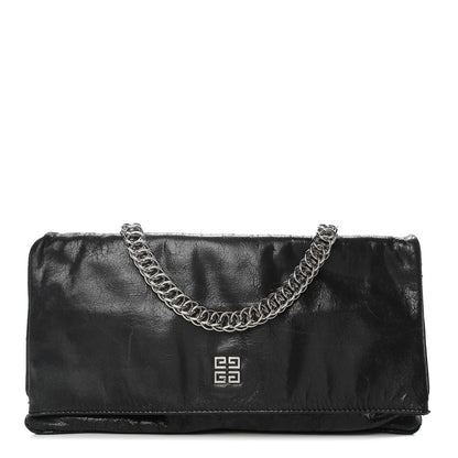 Givenchy Crinkled Patent Envelope Folded Clutch Black 1 of 13