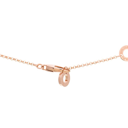 Bulgari 18K Rose Gold Diamond Small B.Zero1 Pave Pendant Necklace 4 of 8