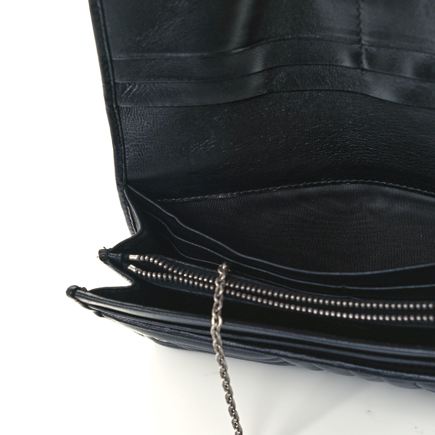 Soft Calfskin Diagramme Continental Wallet Black