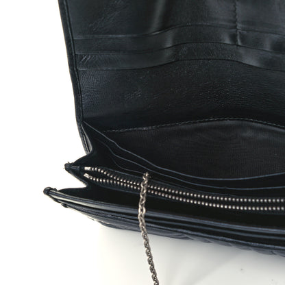 Prada Soft Calfskin Diagramme Continental Wallet Black 6 of 10
