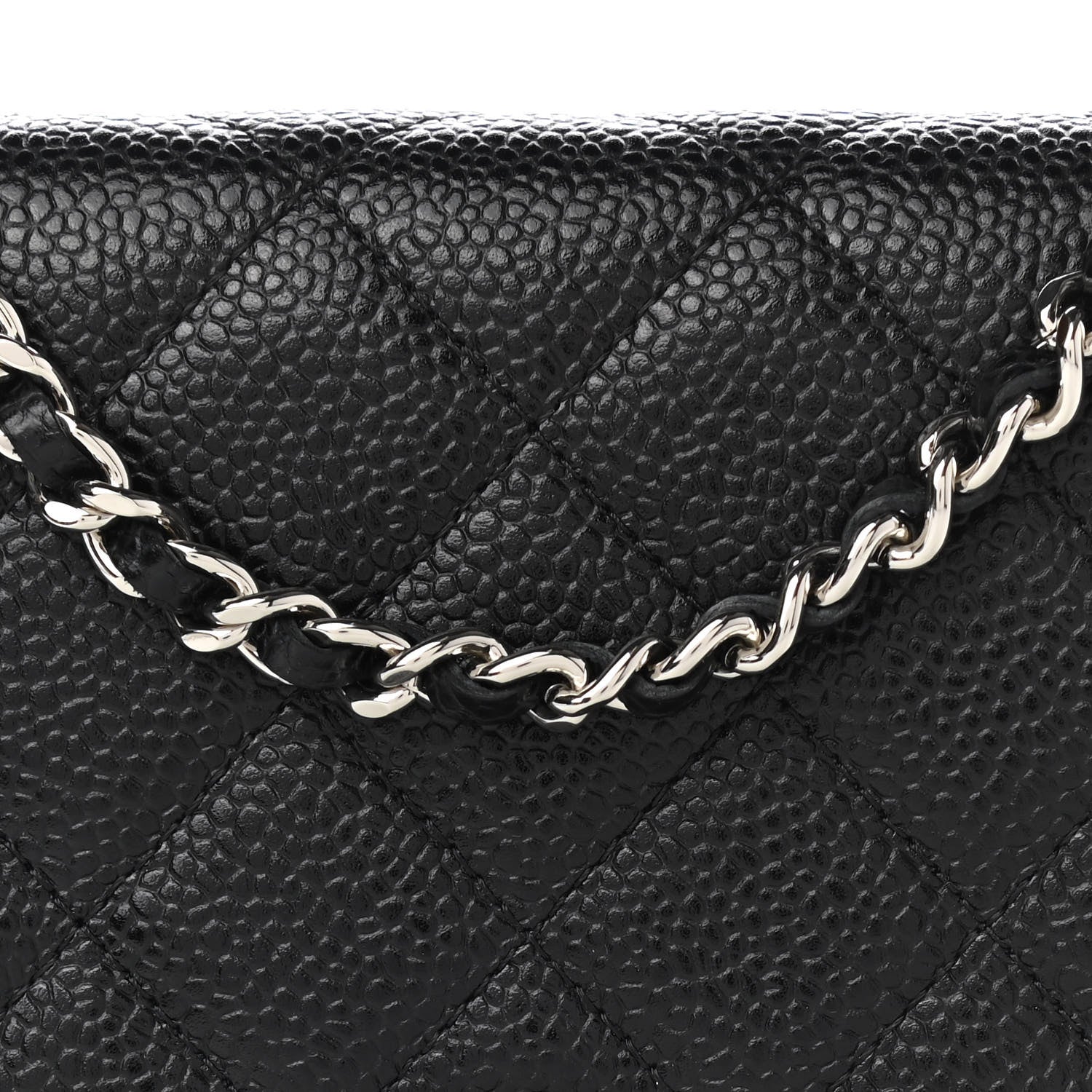 Chanel Caviar Quilted Wallet On Chain WOC Black 10 of 13