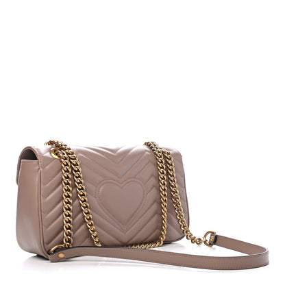 Gucci Calfskin Matelasse Small GG Marmont Shoulder Bag Porcelain Rose 2 of 4