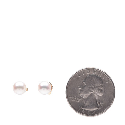 Tiffany 18K Yellow Gold Akoya Pearl 6.5-7mm Earrings 2 of 5