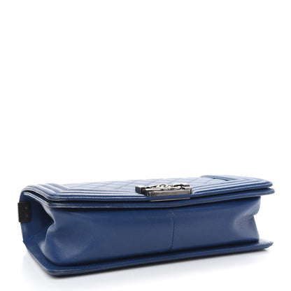 Chanel Lambskin Quilted Medium Boy Flap Blue 4 of 13