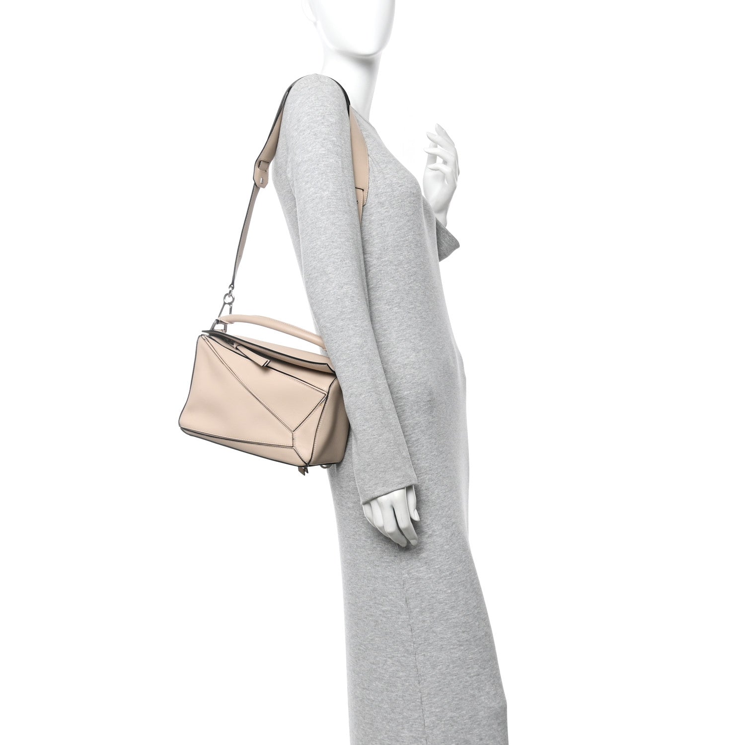 Loewe Calfskin Small Puzzle Bag Ash 2 of 13