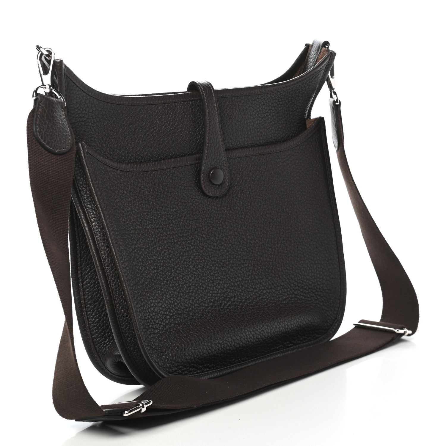 Hermes Taurillon Clemence Evelyne III PM Chocolate 3 of 9