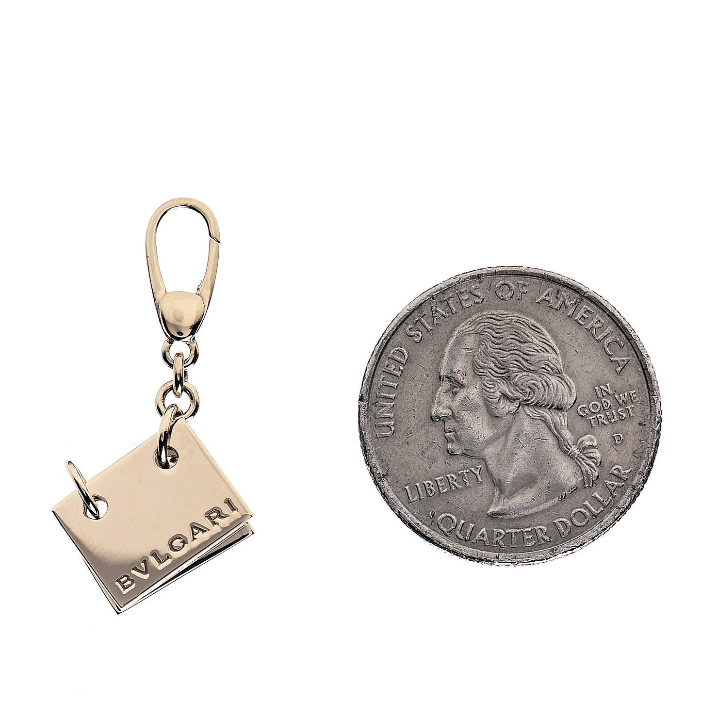 18K Yellow Gold 2 Page Binder Charm Pendant
