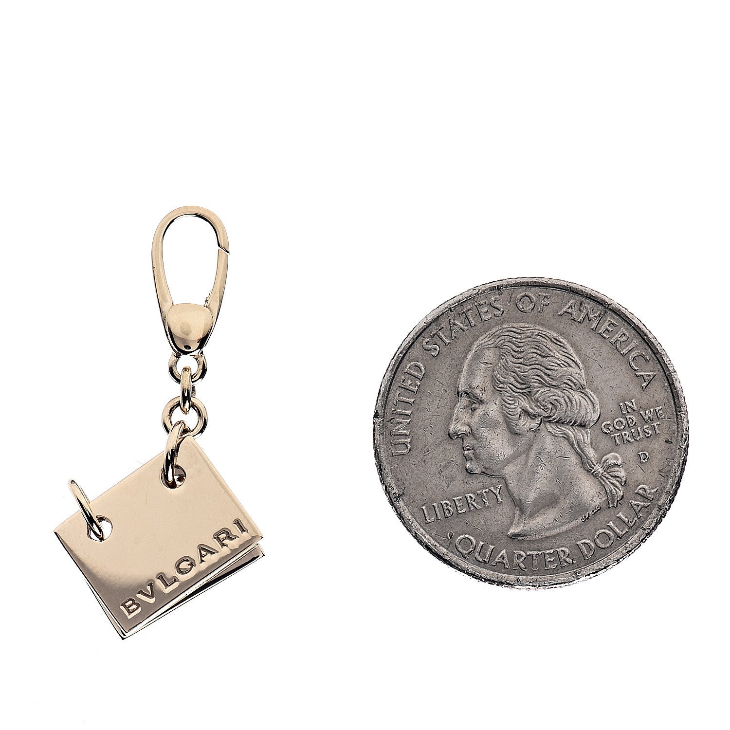 Bulgari 18K Yellow Gold 2 Page Binder Charm Pendant 2 of 3