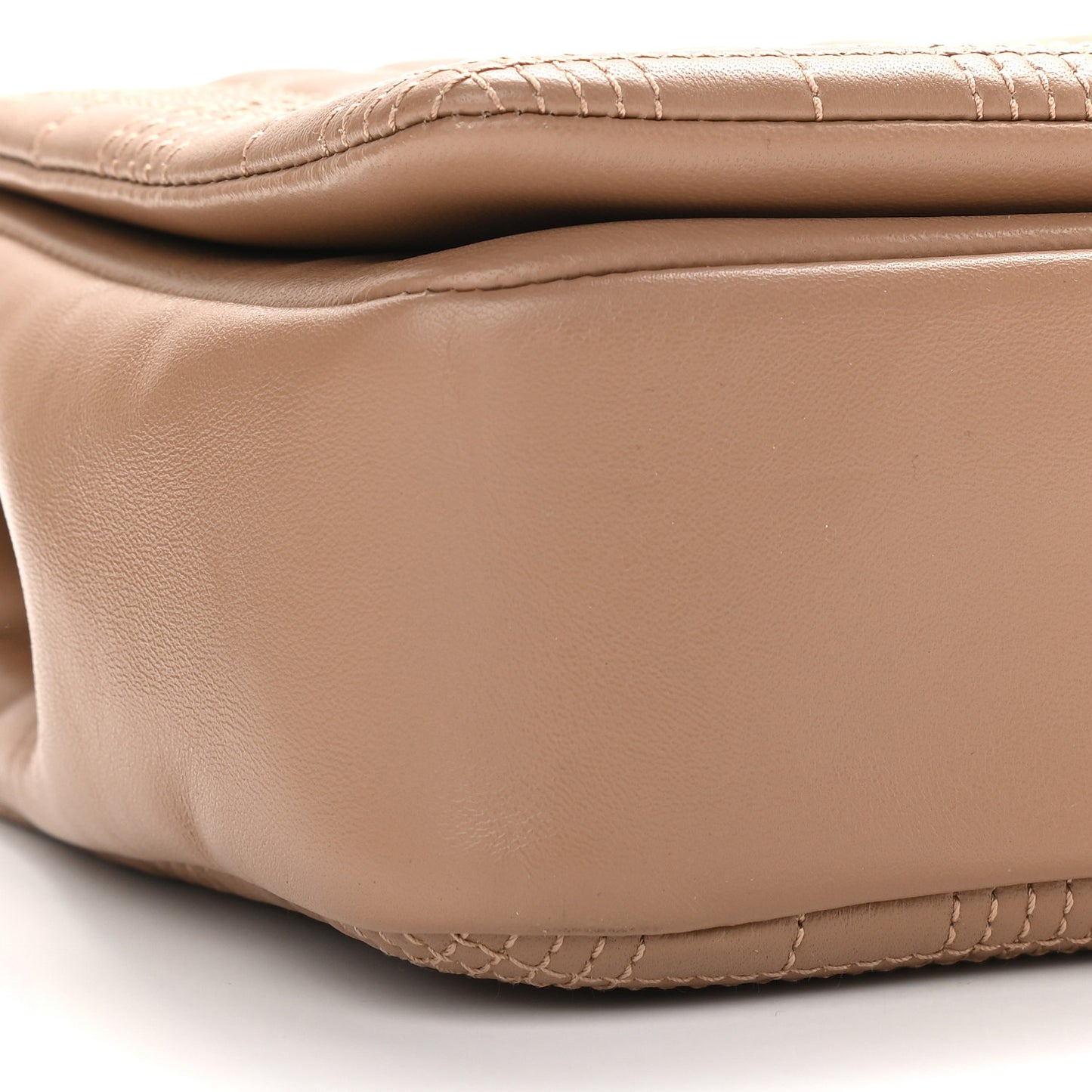 Lambskin Quilted Medium Lola Bag Camel