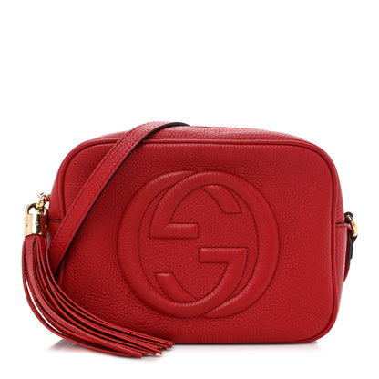 Gucci Pebbled Calfskin Small Soho Disco Bag Tabasco Red 1 of 13
