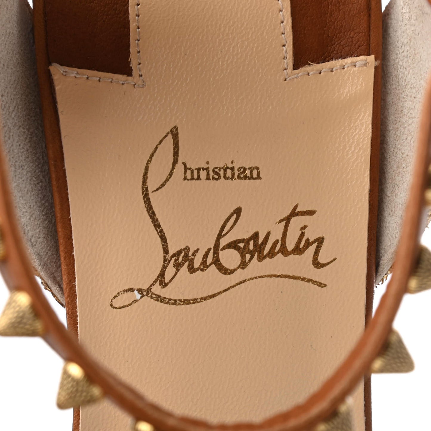 Calfskin Cordorella 110 Wedge Sandals 36 Version Cuoio