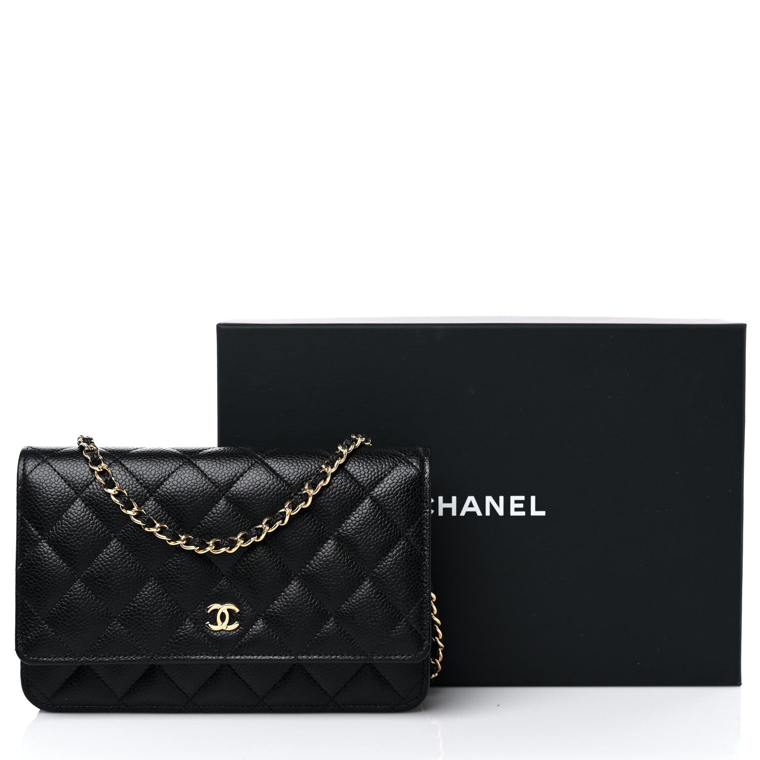 Chanel Caviar Quilted Wallet On Chain WOC Black 11 of 11