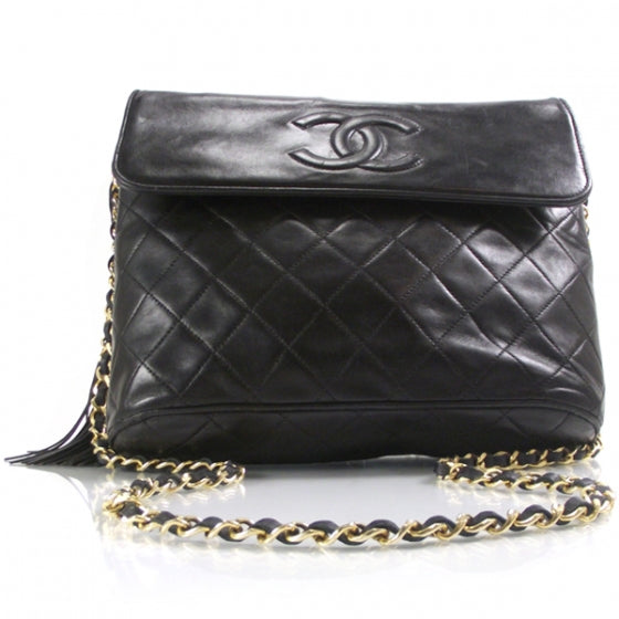Chanel Vintage Lambskin Cross Body Flap Bag Black 1 of 13