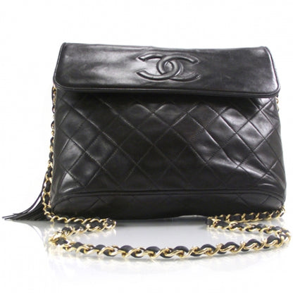Chanel Vintage Lambskin Cross Body Flap Bag Black 1 of 13