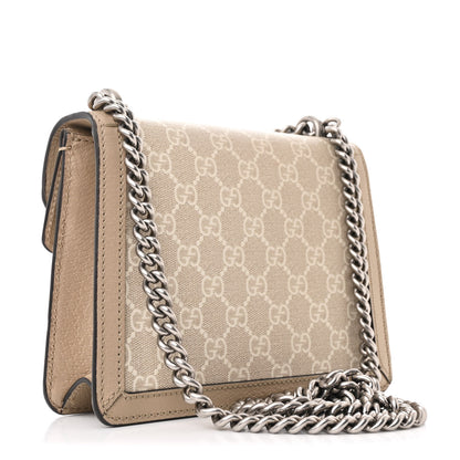 Gucci GG Supreme Monogram Textured Dollar Calfskin Mini Dionysus Shoulder Bag Beige Mystic White Oatmeal 3 of 10