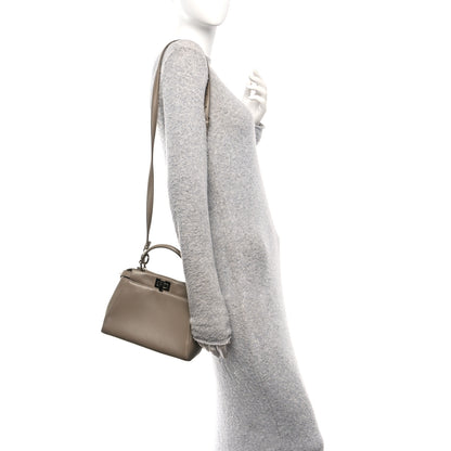Fendi Nappa Mini Peekaboo Iconic Satchel Tortora 2 of 15