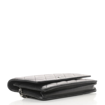 Chanel Lambskin Quilted Wallet On Chain WOC Black 4 of 14