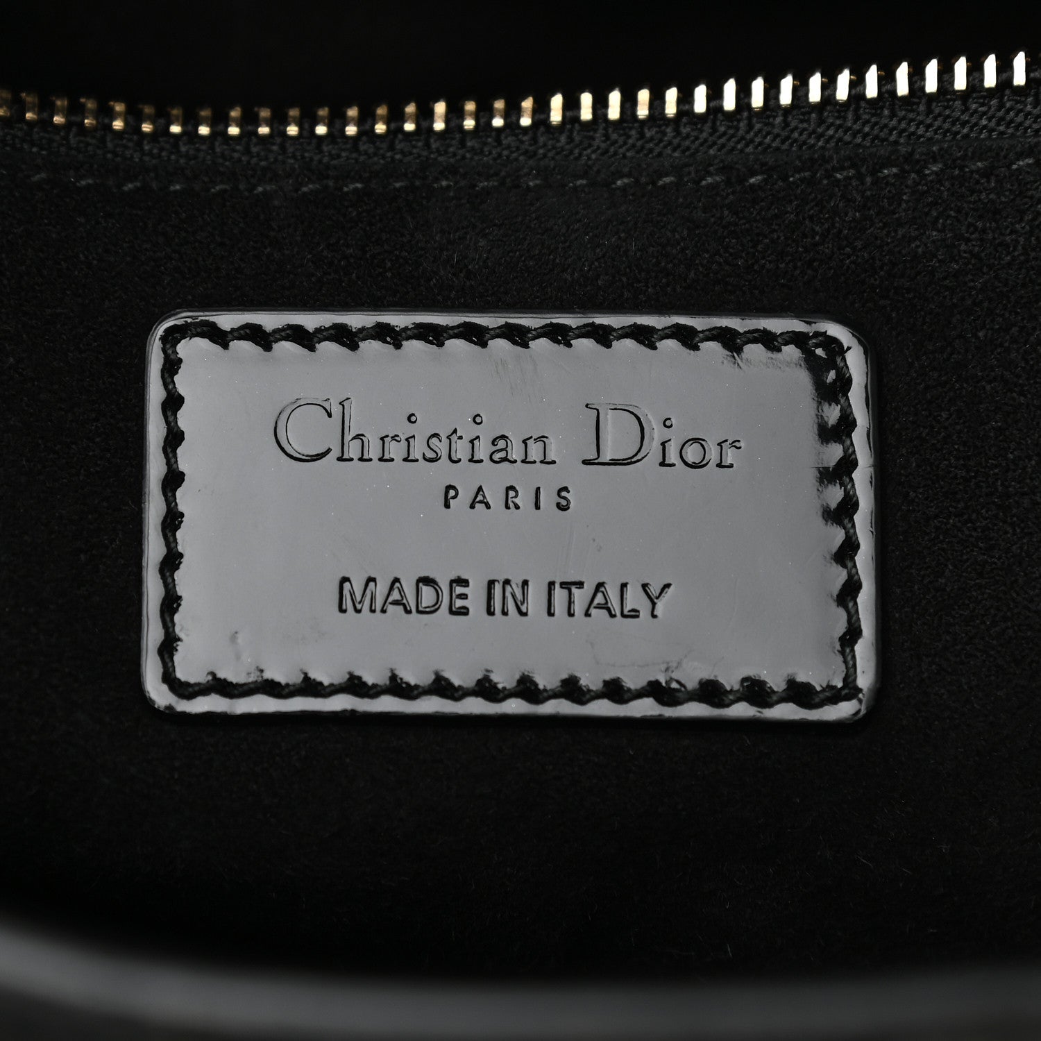 Christian Dior Patent Cannage Studded Large Lady Dior Black 8 of 10