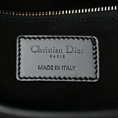 Christian Dior Patent Cannage Studded Large Lady Dior Black 8 of 10