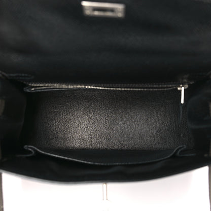 Hermes Epsom Horseshoe Kelly Sellier 25 Black Gris Asphalte 5 of 13
