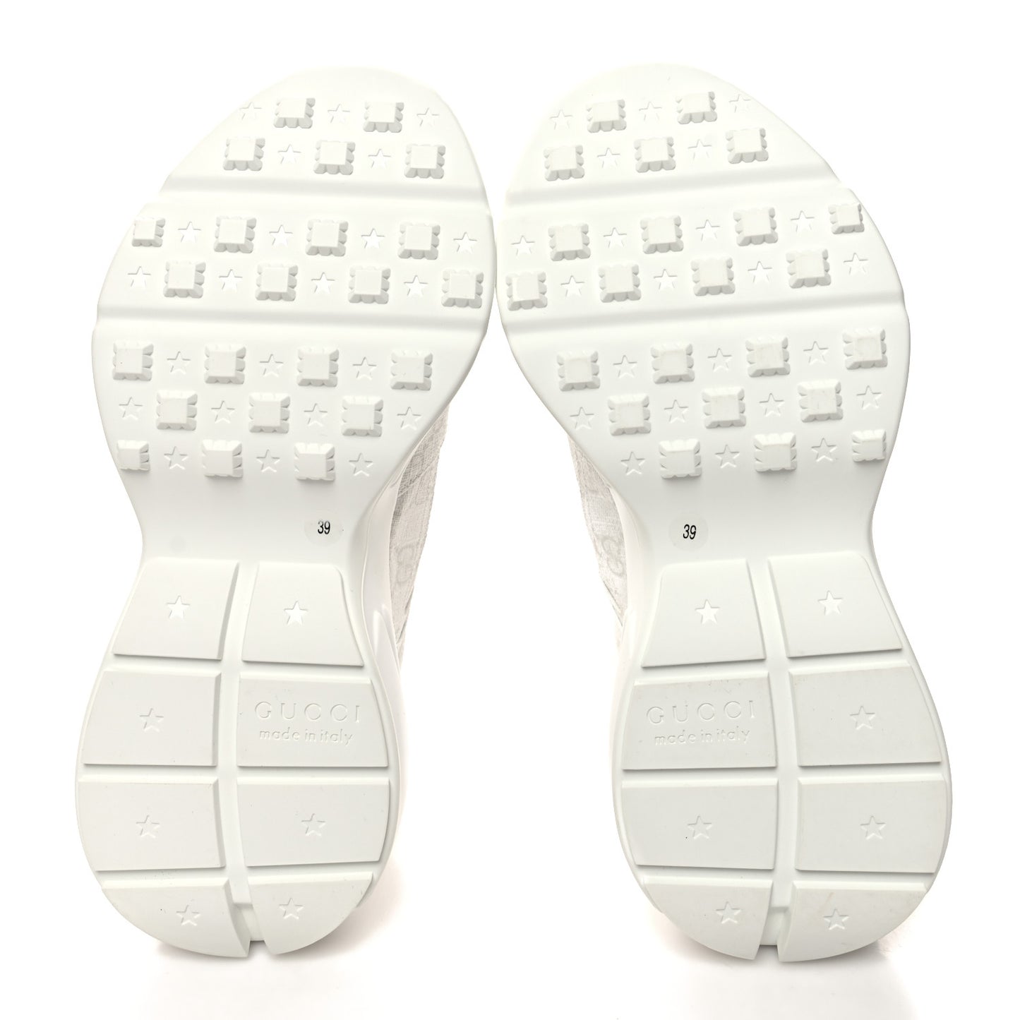 GG Supreme Monogram Womens Rhyton Sneakers 39 White