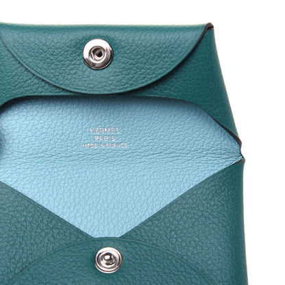Hermes Evercolor Verso Bastia Coin Purse Malachite Bleu Atoll 6 of 8