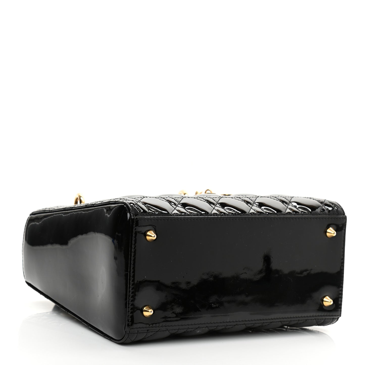 Patent Cannage Medium Lady Dior Black