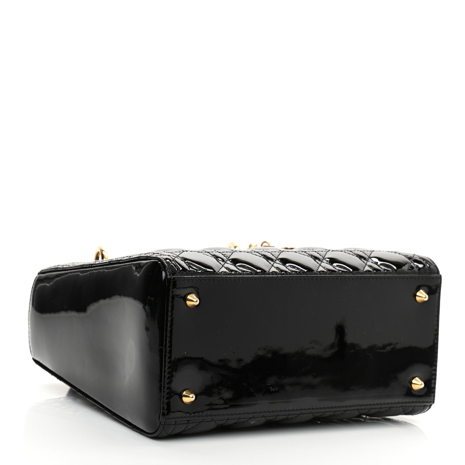 Christian Dior Patent Cannage Medium Lady Dior Black 4 of 8