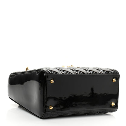 Christian Dior Patent Cannage Medium Lady Dior Black 4 of 8