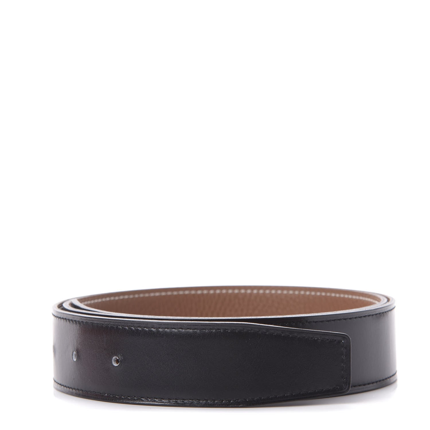 Hermes Box Togo 32mm Belt Strap 85 Black Gold 1 of 6