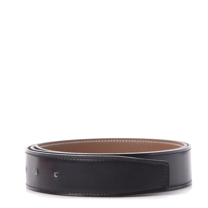 Hermes Box Togo 32mm Belt Strap 85 Black Gold 1 of 6